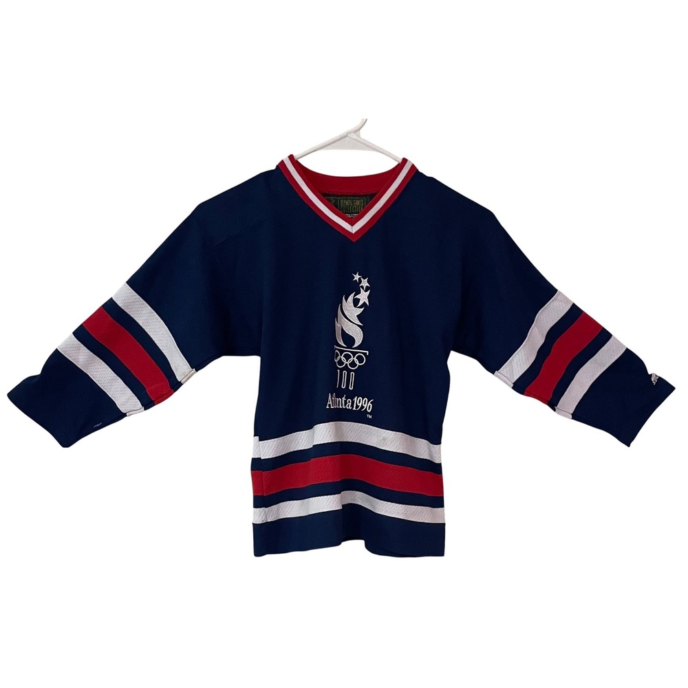 Vtg Starter Atlanta 1996 Olympic Games Jersey Blue Red Collectible Youth M Unise